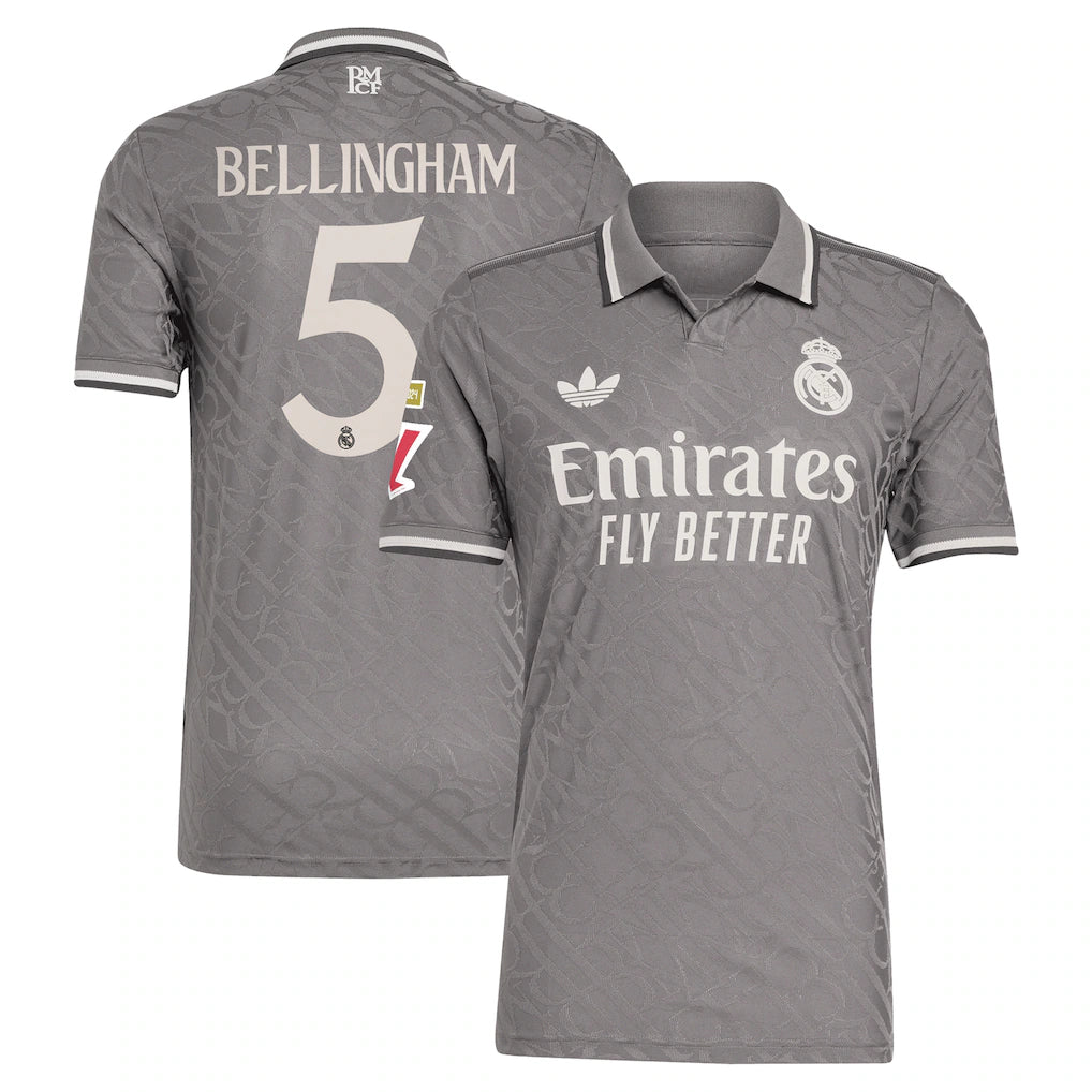 Jude Bellingham Real Madrid 2024/25 Third Player Jersey - Charcoal