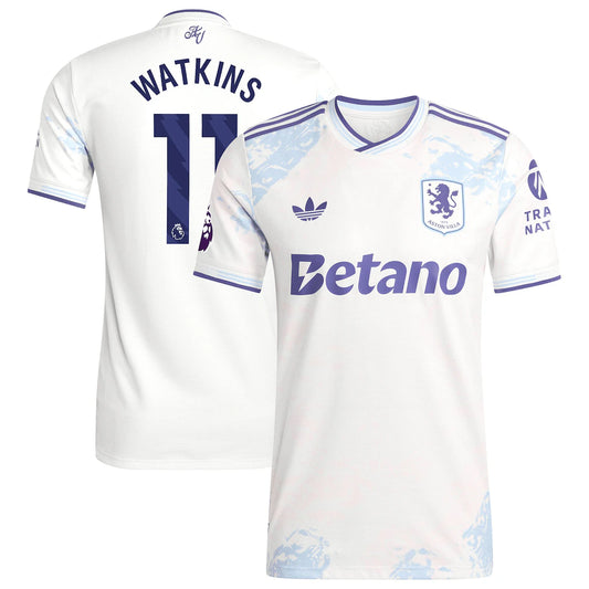 Ollie Watkins Aston Villa 2025/26 Third Player Jersey - White