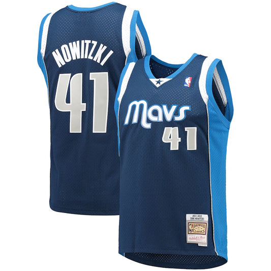 Dirk Nowitzki Dallas Mavericks 2011/12 Hardwood Classics - Navy