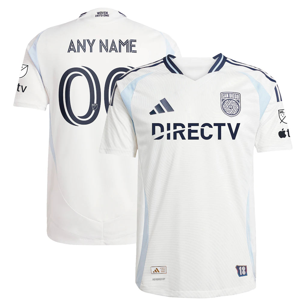 San Diego FC 2025 Woven Into One Custom Jersey - White