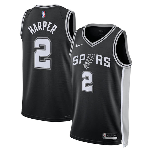 Dylan Harper San Antonio Spurs Unisex 2025 NBA Draft First Round Pick - Icon Edition - Black