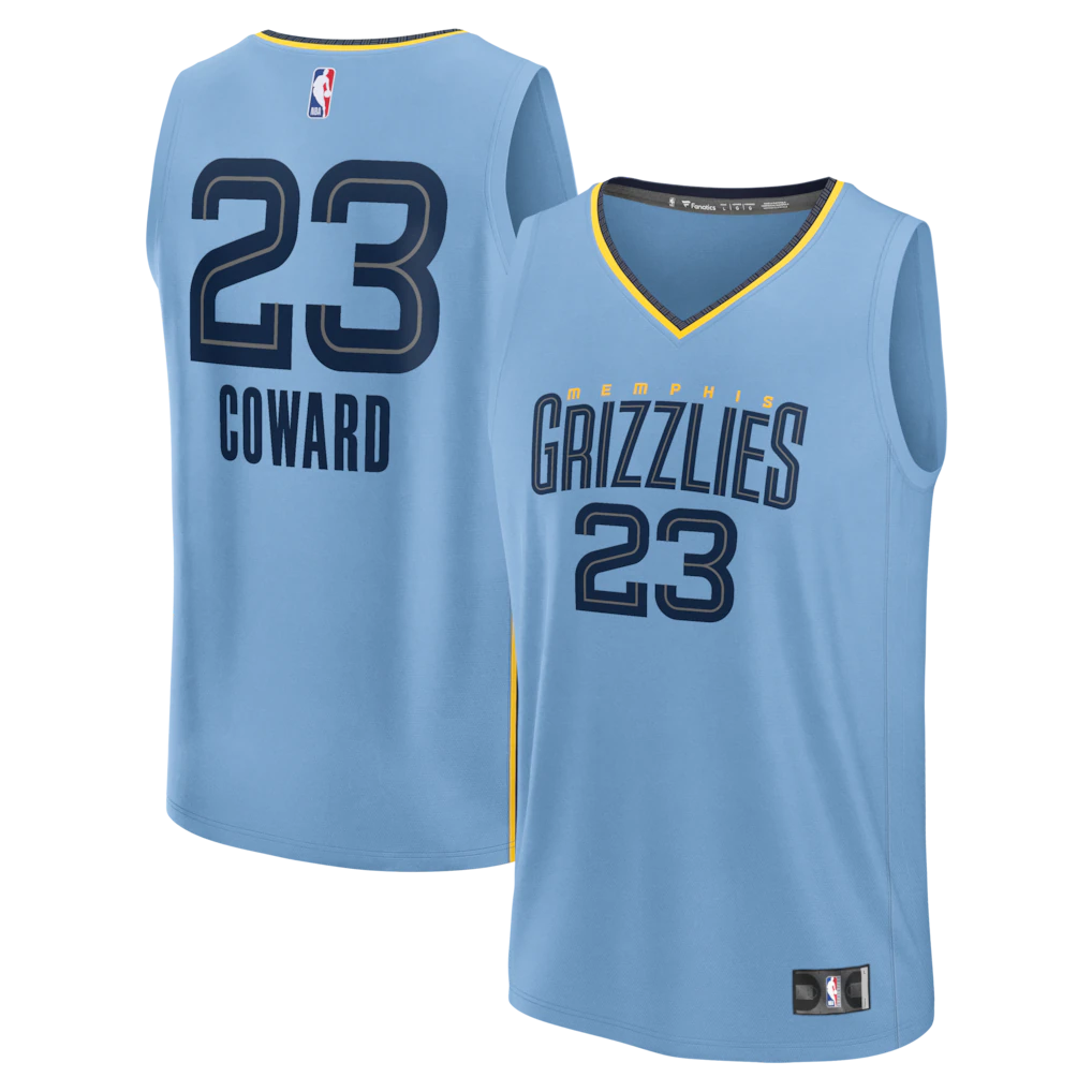 Cedric Coward Memphis Grizzlies Fanatics Fast Break Player Jersey - Statement Edition - Light Blue