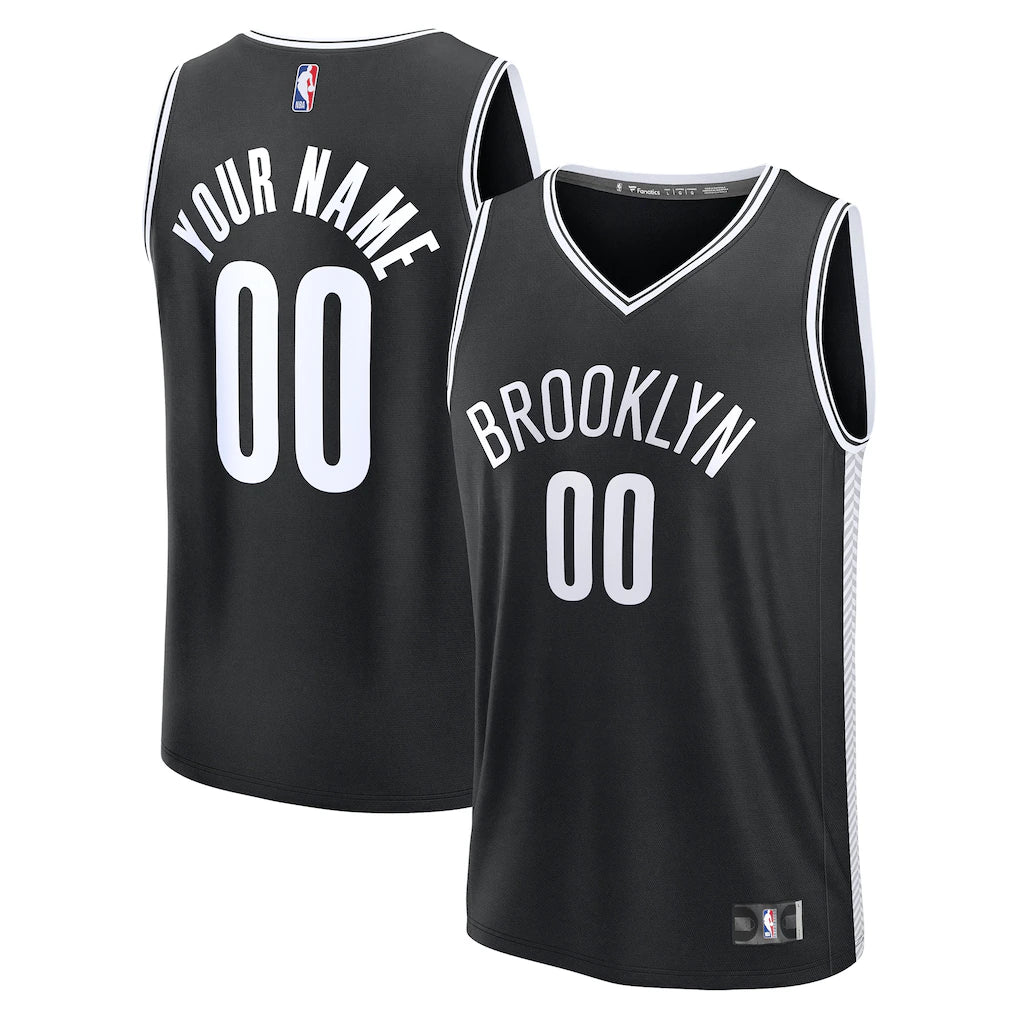 Brooklyn Nets Custom Jersey - Icon Edition - Black
