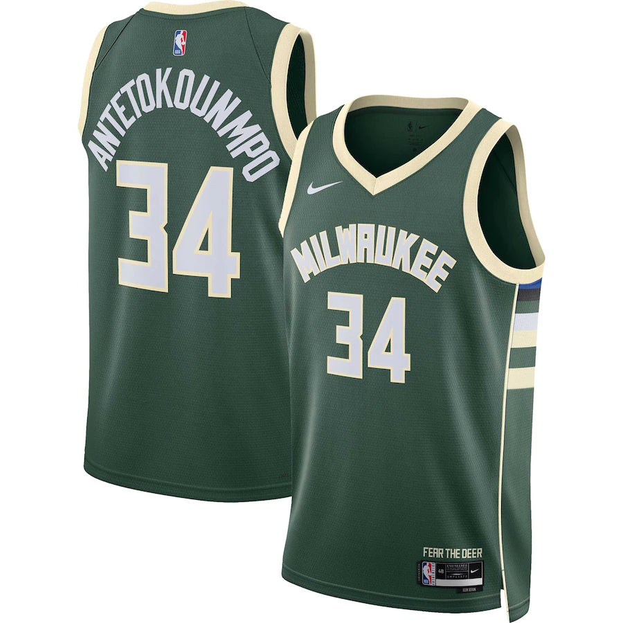 Giannis Antetokounmpo Milwaukee Bucks Unisex - Icon Edition - Hunter Green