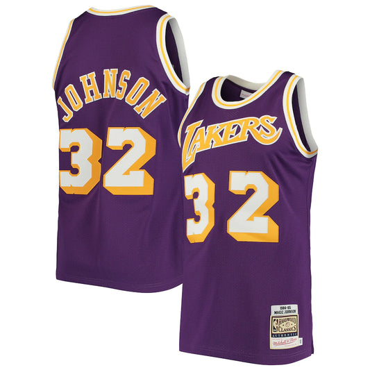 Magic Johnson Los Angeles Lakers 1984/85 Hardwood Classics - Purple