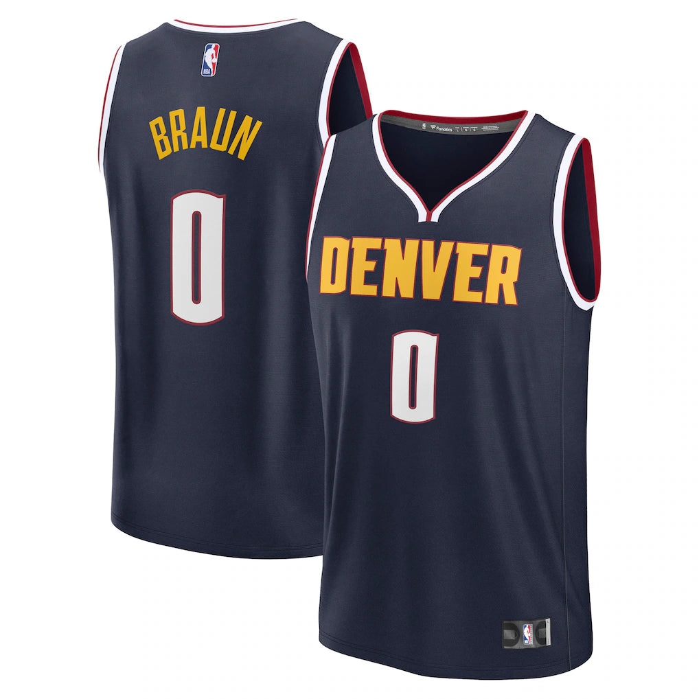 Christian Braun Denver Nuggets Fanatics Fast Break Player Jersey - Icon Edition - Navy