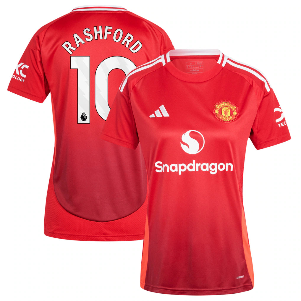 Marcus Rashford Manchester United adidas Women's 2024/25 Home Player Jersey - Red