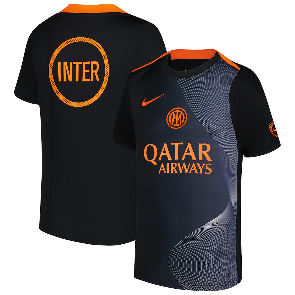 Inter Milan Youth 2025/26 Third Academy Pro Pre-Match Dri-Fit Top - Black