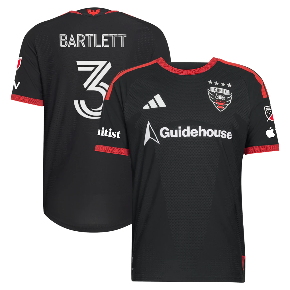 Lucas Bartlett D.C. United 2026 Black-and-Red Kit On-Field Patch Jersey - Black