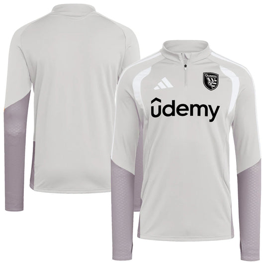 San Jose Earthquakes 2026 Tiro Competition Quarter-Zip Training Top - Silver