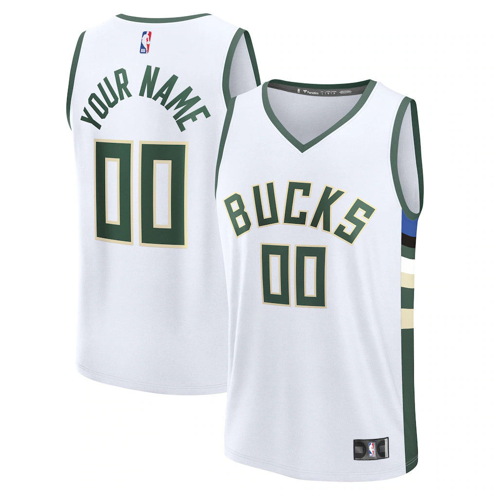 Milwaukee Bucks Custom Jersey - Association Edition - White
