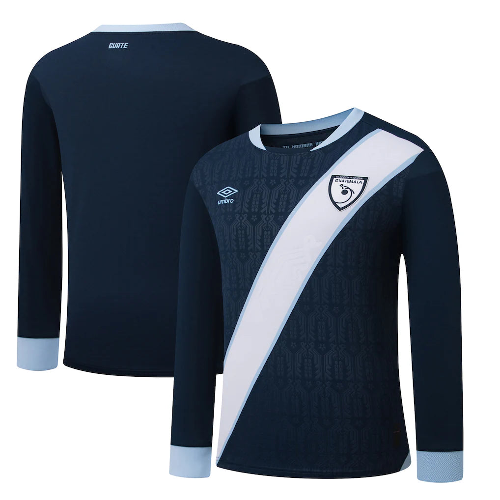 Guatemala National Team Umbro 2025 Away Long Sleeve Jersey - Navy