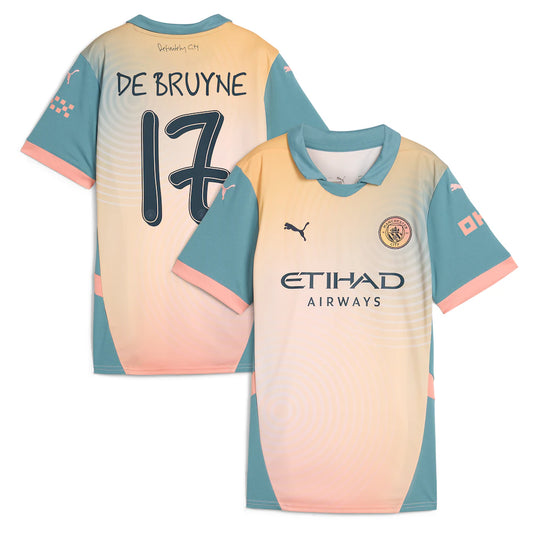 Kevin De Bruyne Manchester City Puma Women's 2024/25 Fourth Player Jersey - Blue