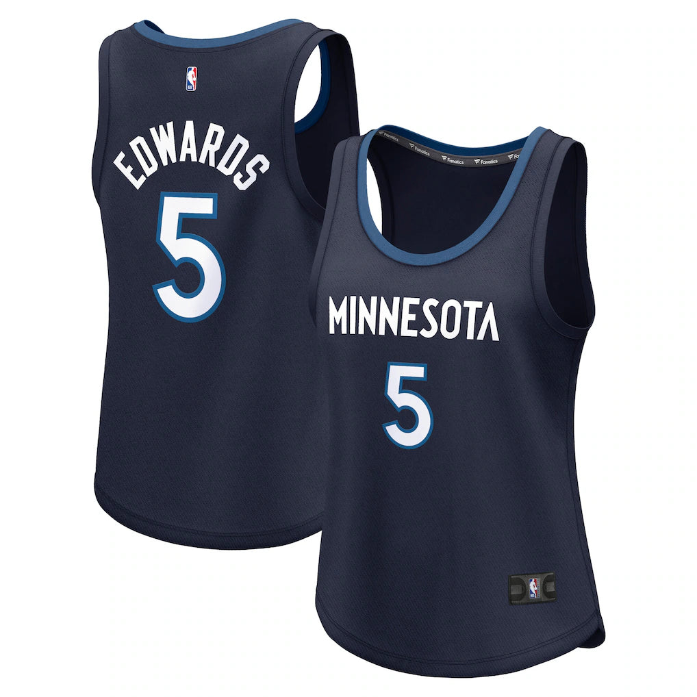 Anthony Edwards Minnesota Timberwolves Women's Player Jersey - Icon Edition - Navy