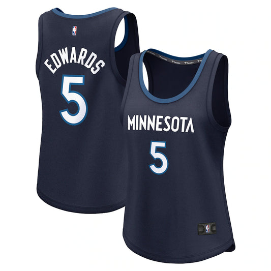 Anthony Edwards Minnesota Timberwolves Women's Player Jersey - Icon Edition - Navy