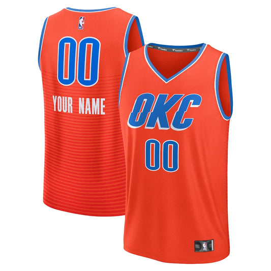Oklahoma City Thunder Custom Jersey - Statement Edition - Orange