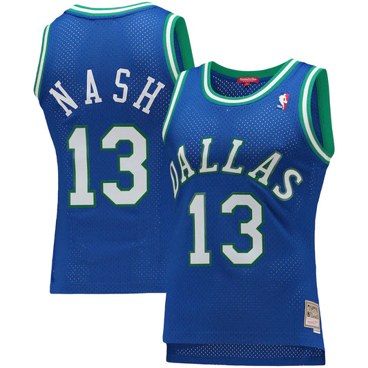 Steve Nash Dallas Mavericks Women's 1998/99 Hardwood Classics - Blue