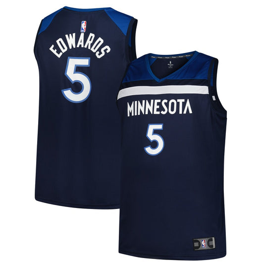 Anthony Edwards Minnesota Timberwolves Big & Tall Jersey - Icon Edition - Navy