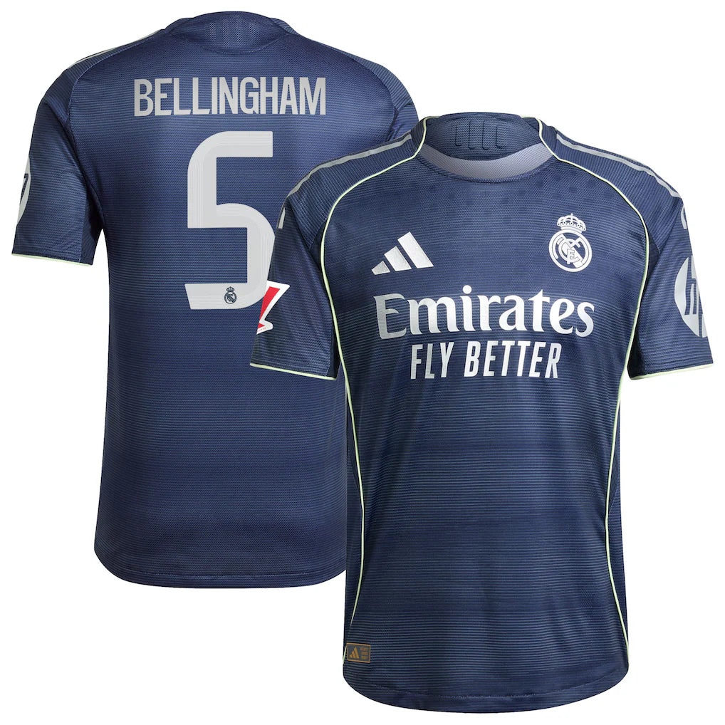 Jude Bellingham Real Madrid 2025/26 Away Player Jersey - Blue