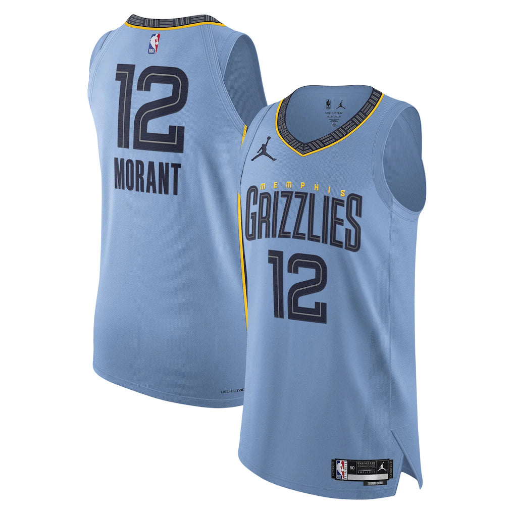 Ja Morant Memphis Grizzlies Player Jersey - Statement Edition - Light Blue