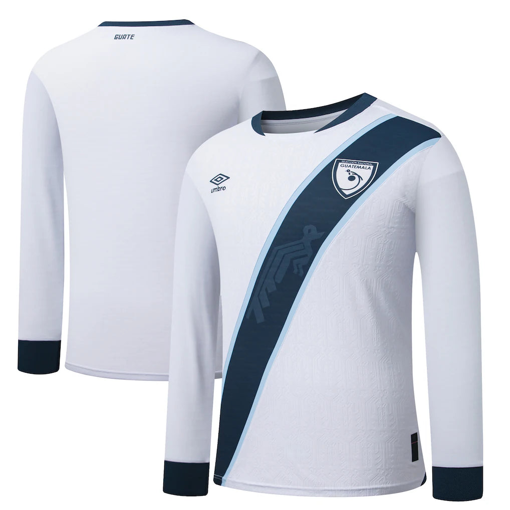Guatemala National Team Umbro 2025 Home Long Sleeve Jersey - White