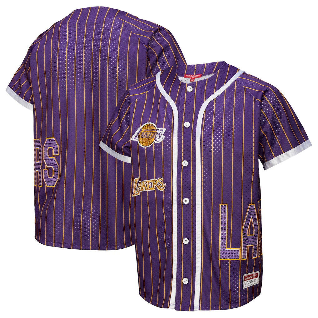 Los Angeles Lakers x DANNIJO Women's Fashion Baseball Jersey - Purple