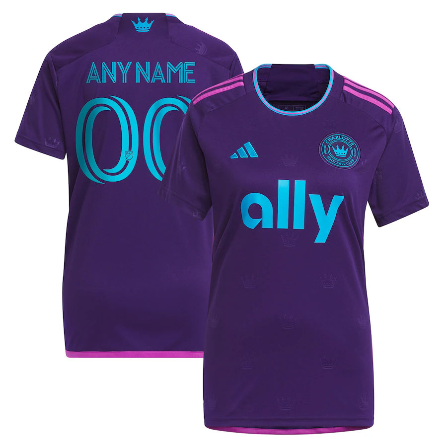 Charlotte FC adidas Women's 2023 Crown Jewel Kit Custom Jersey - Purple