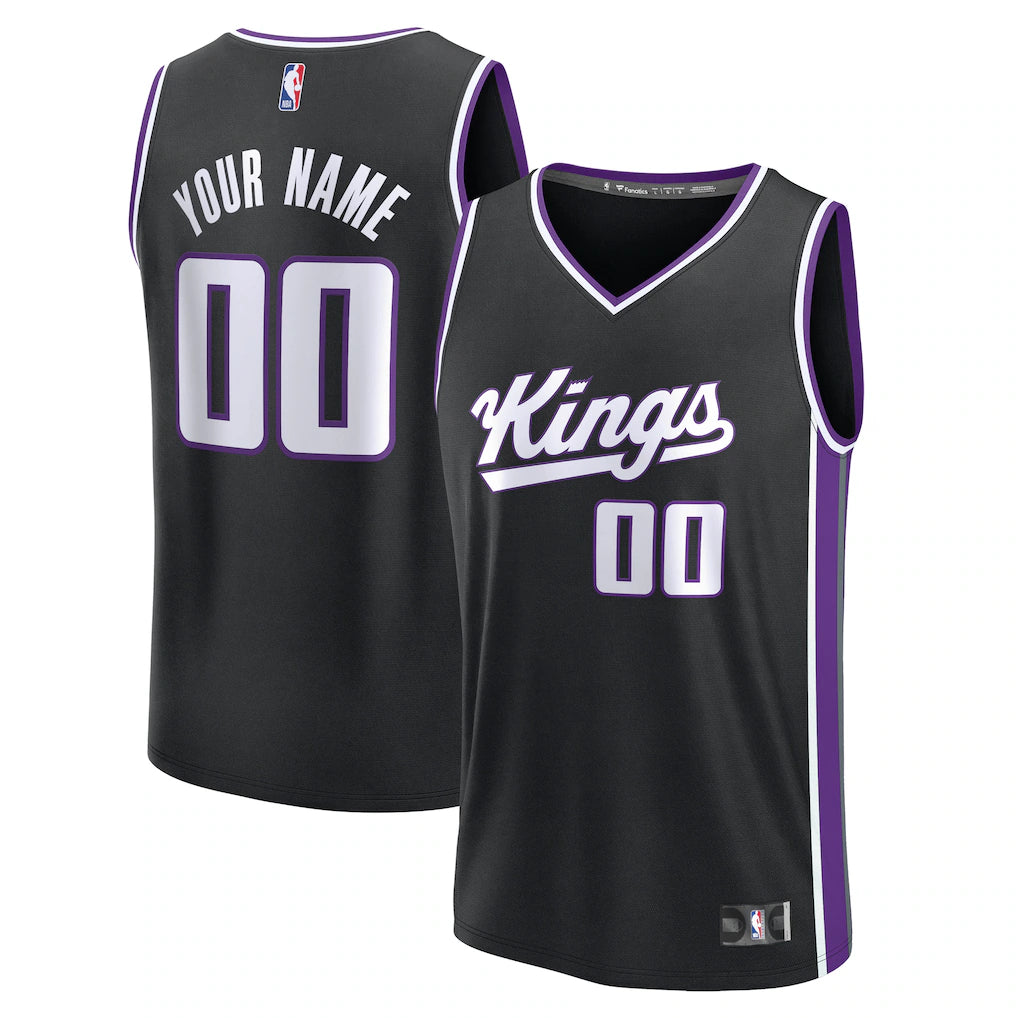 Sacramento Kings Custom Jersey - Icon Edition - Black