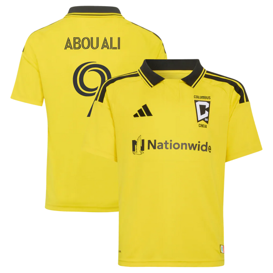 Wessam Abou Ali Columbus Crew adidas Youth 2026 The Crafted for Excellence Kit Jersey - Yellow