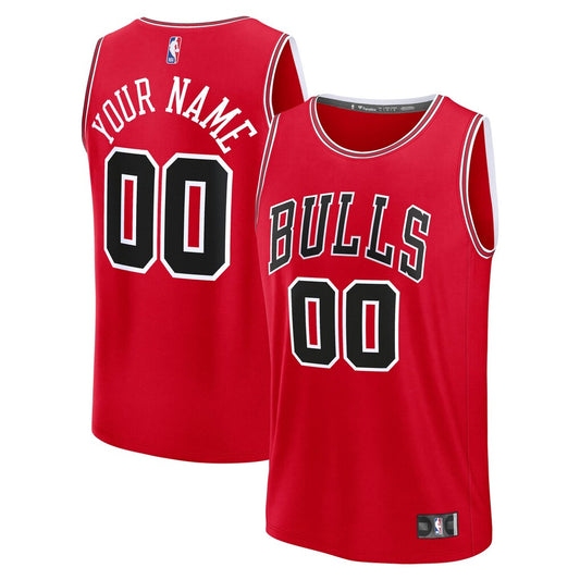 Chicago Bulls Custom Jersey - Icon Edition - Red
