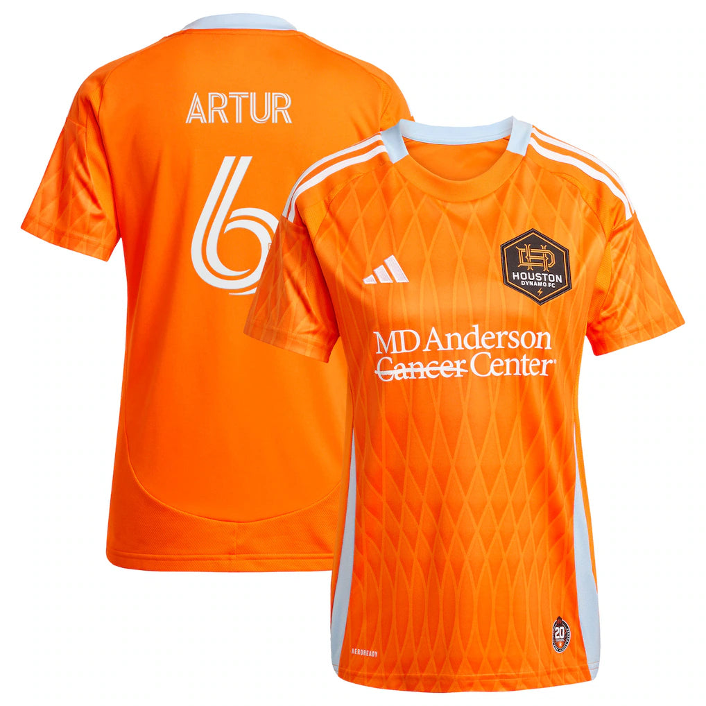 Artur Houston Dynamo FC adidas Women's 2025 Season 20 Player Jersey - Orange