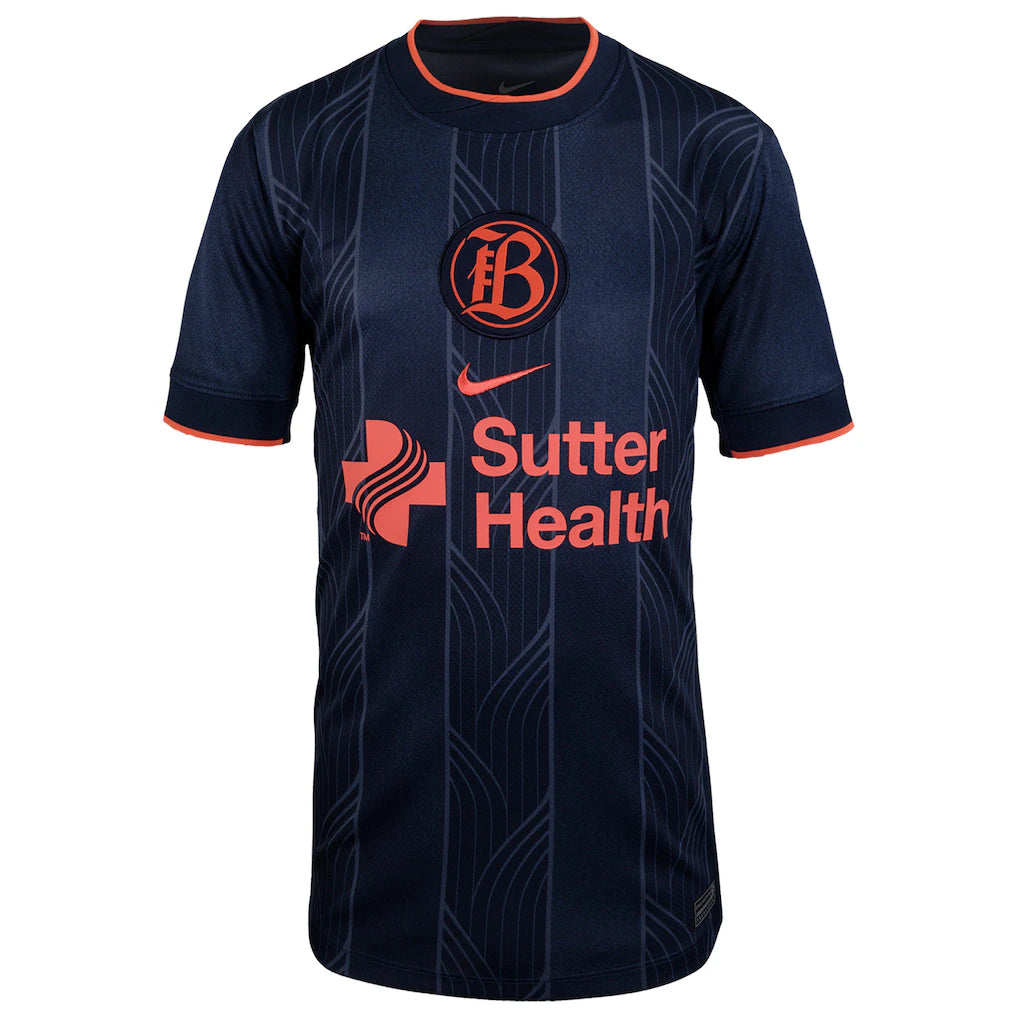 Bay FC Nike Youth 2025 Primary Stadium Replica Jersey - Navy