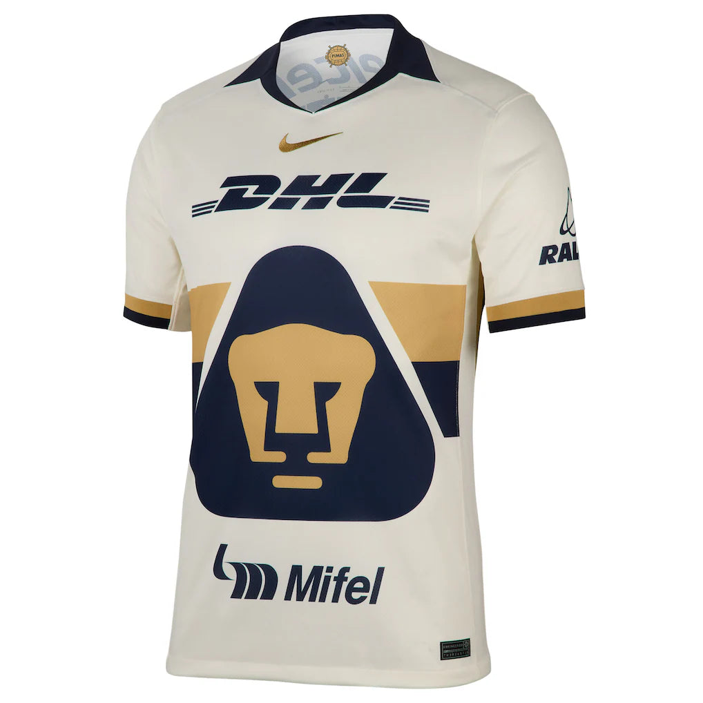 Pumas Nike 2025/26 Home Replica Jersey - Cream