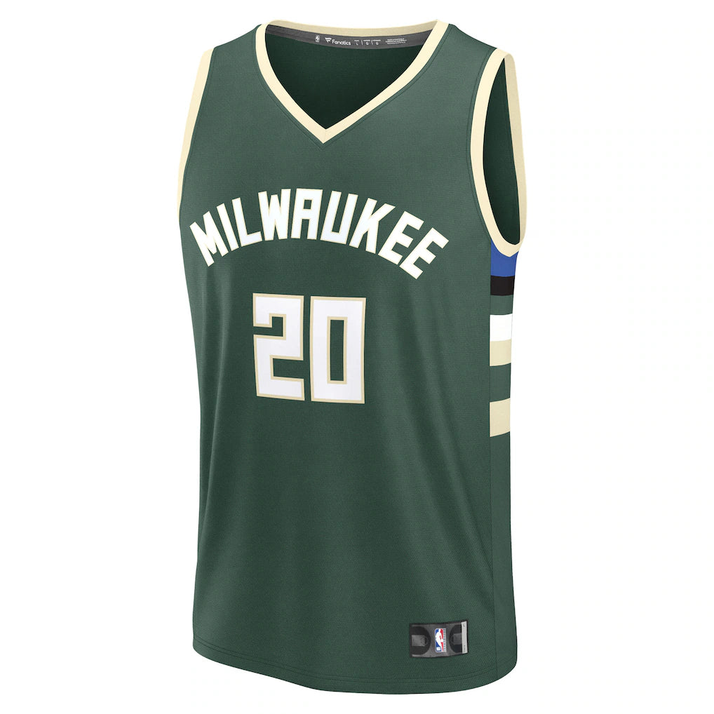 A.J. Green Milwaukee Bucks Fanatics Fast Break Replica Player Jersey - Icon Edition - Hunter Green