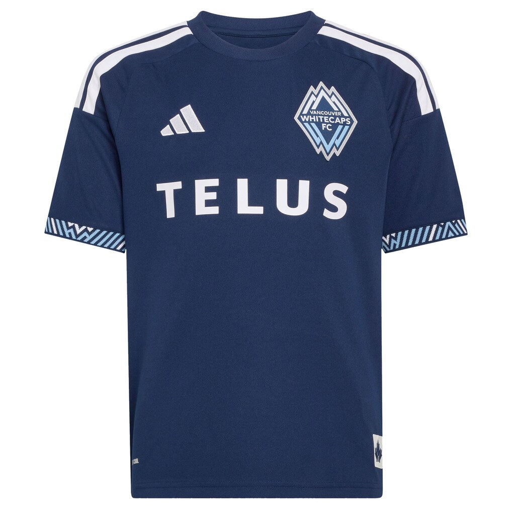 Brian White Vancouver Whitecaps FC adidas Youth  The Coastal Jersey Replica Jersey - Blue