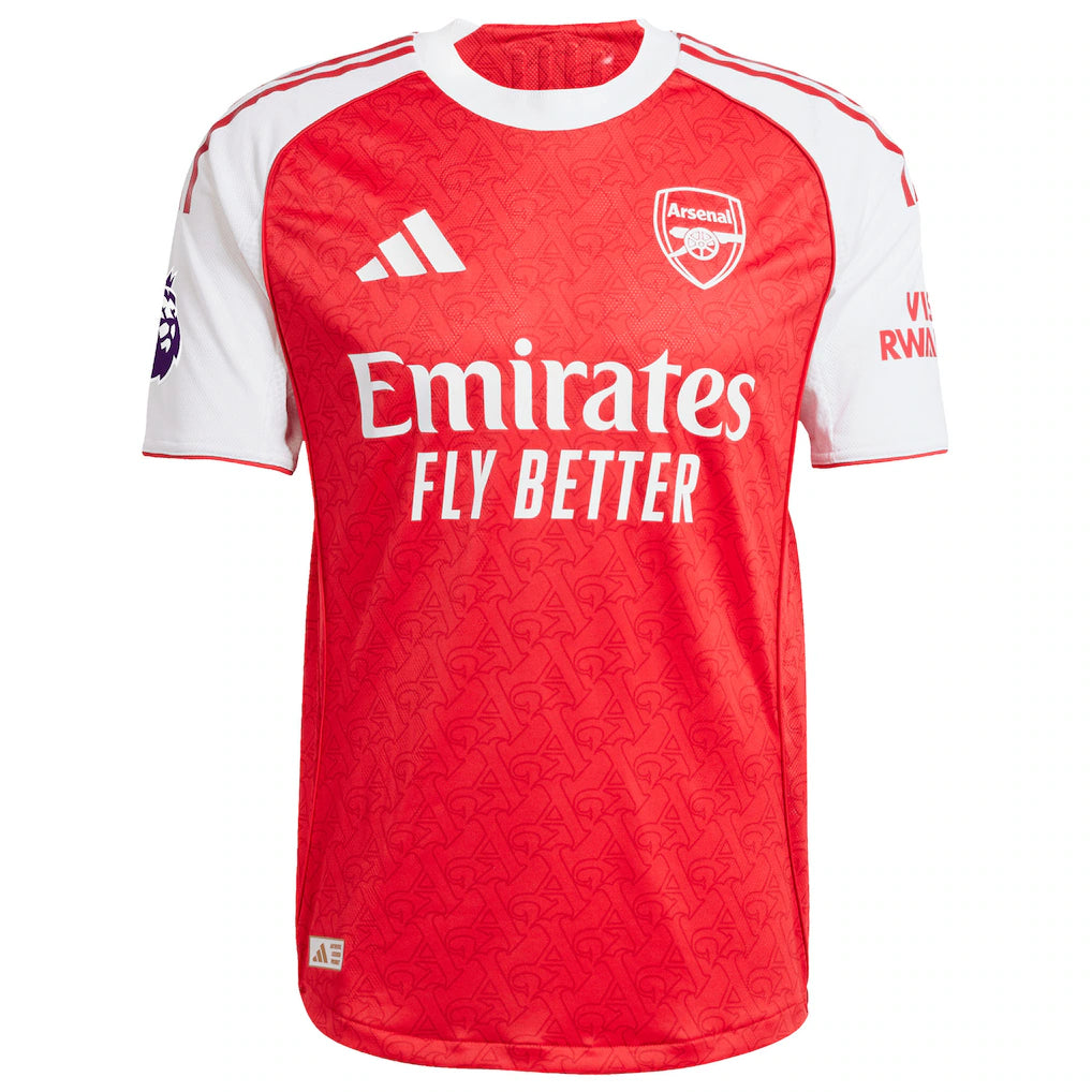 Arsenal adidas 2025/26 Home Authentic Custom Jersey - Red