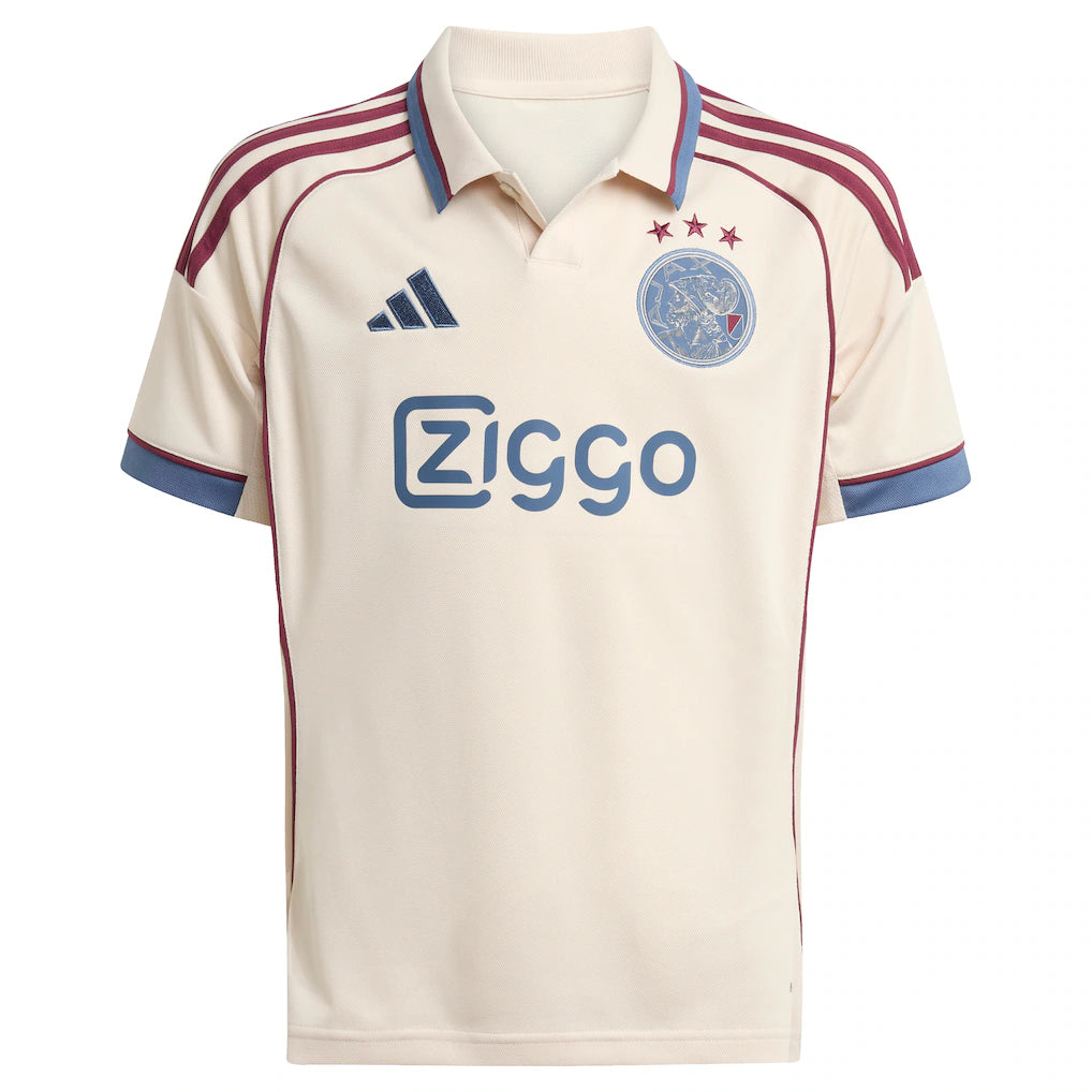 Ajax adidas Youth 2025/26 Third Replica Jersey - Tan