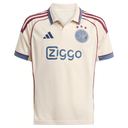 Ajax adidas Youth 2025/26 Third Replica Jersey - Tan