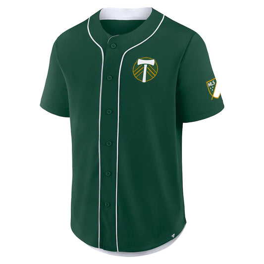 Portland Timbers Fanatics Injury Time Baseball Jersey - Green