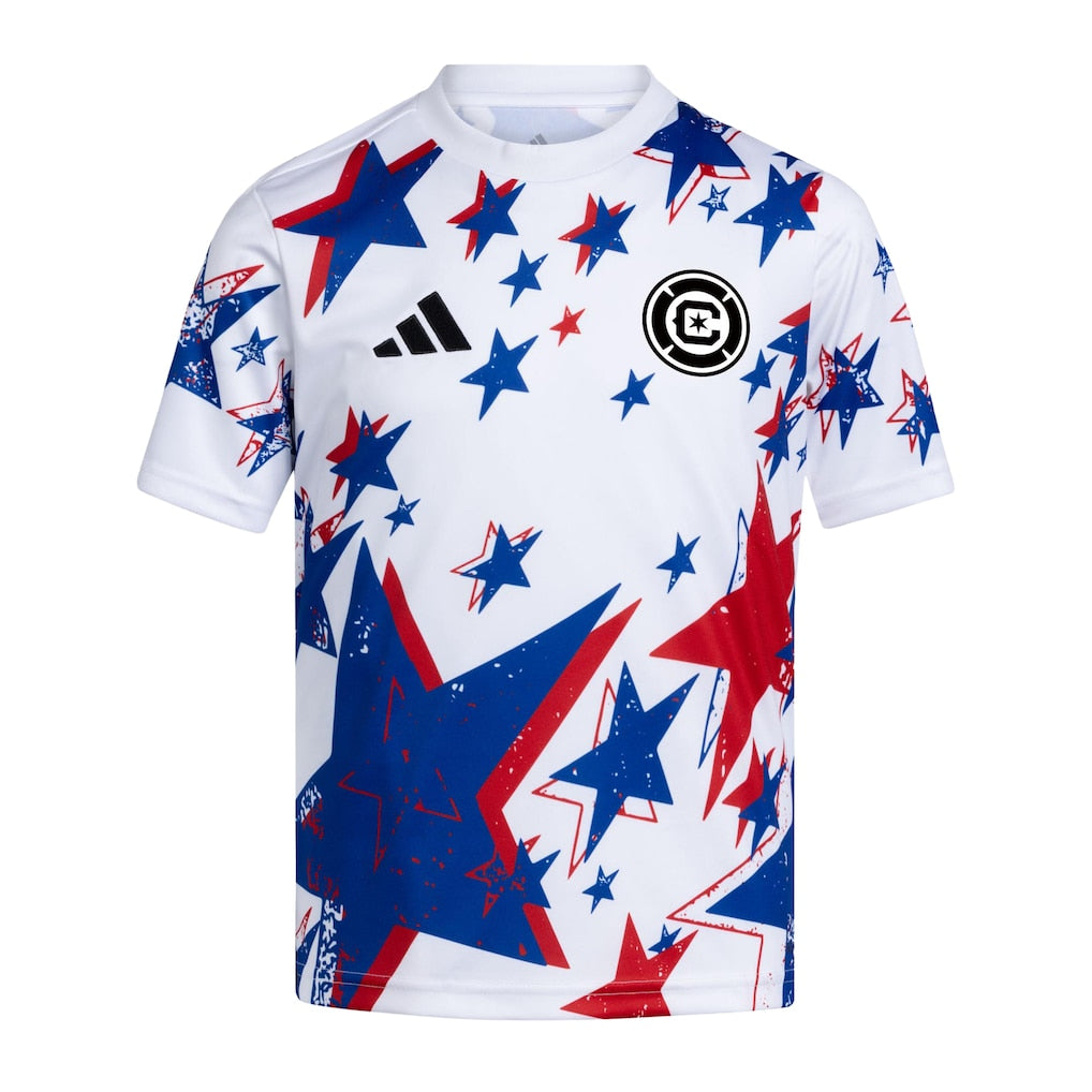 Chicago Fire adidas Youth 2026 Americana Pre-Match Jersey - White