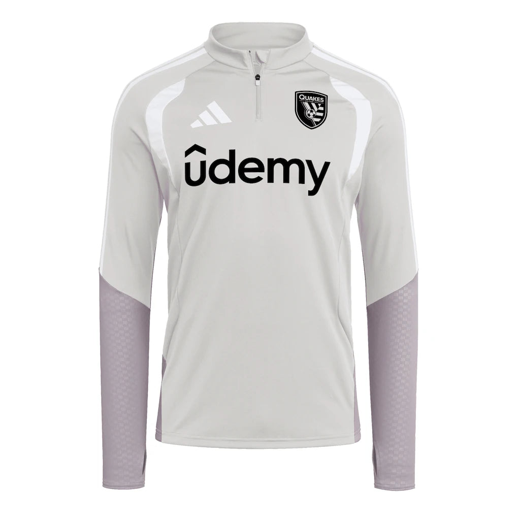 San Jose Earthquakes adidas 2026 Tiro Competition Quarter-Zip Training Top - Silver