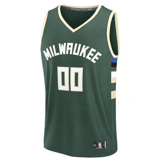 Milwaukee Bucks Fanatics Fast Break Custom Jersey - Icon Edition - Green