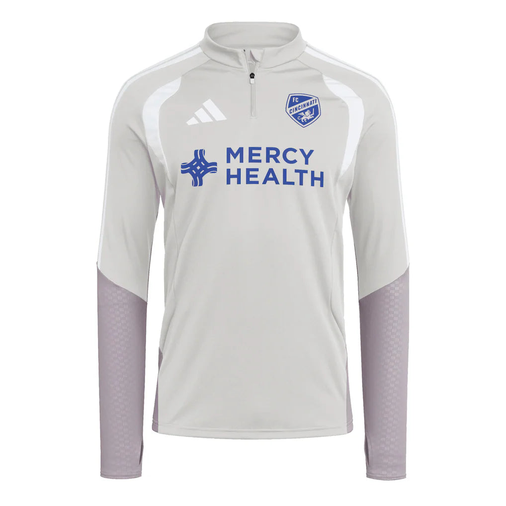 FC Cincinnati adidas 2026 Tiro Competition Quarter-Zip Training Top - Silver
