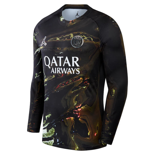 Paris Saint-Germain Jordan Brand 2025/26 Fifth Stadium Replica Long Sleeve Jersey - Black