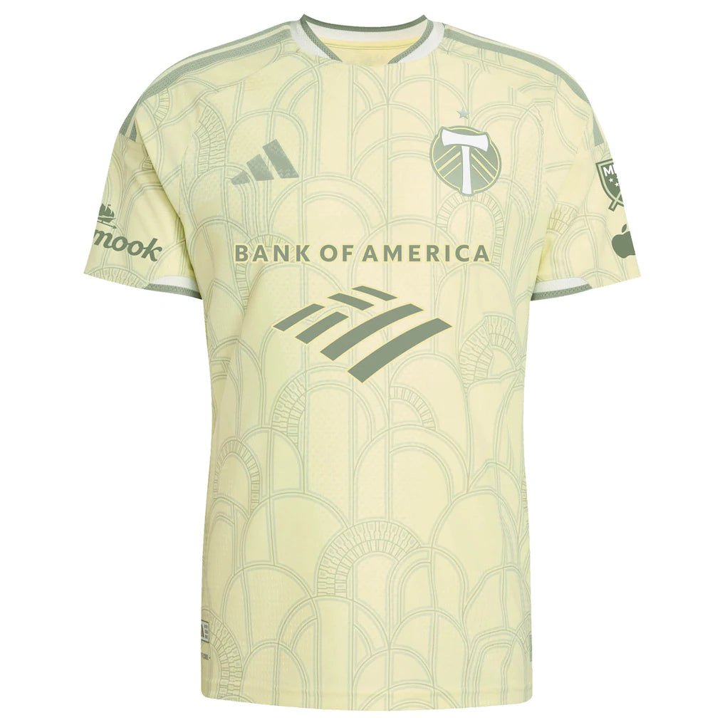 David Da Costa Portland Timbers adidas 2026 Civic Stadium Kit On-Field Authentic Patch Jersey - Yellow