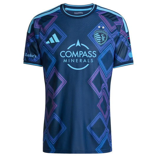 Manu García Sporting Kansas City adidas 2026 The 18th & Vine Kit On-Field Authentic Patch Jersey - Blue