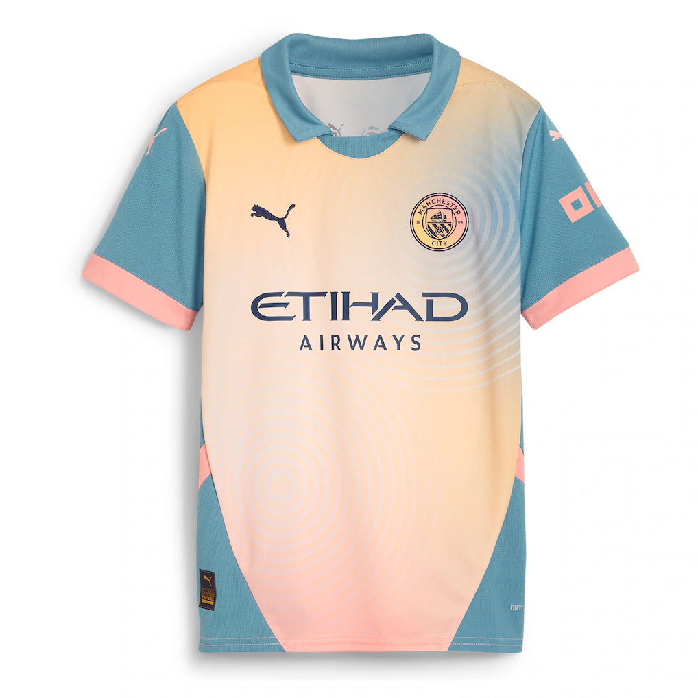 Kevin De Bruyne Manchester City Puma Youth 2024/25 Fourth Replica Player Jersey - Blue