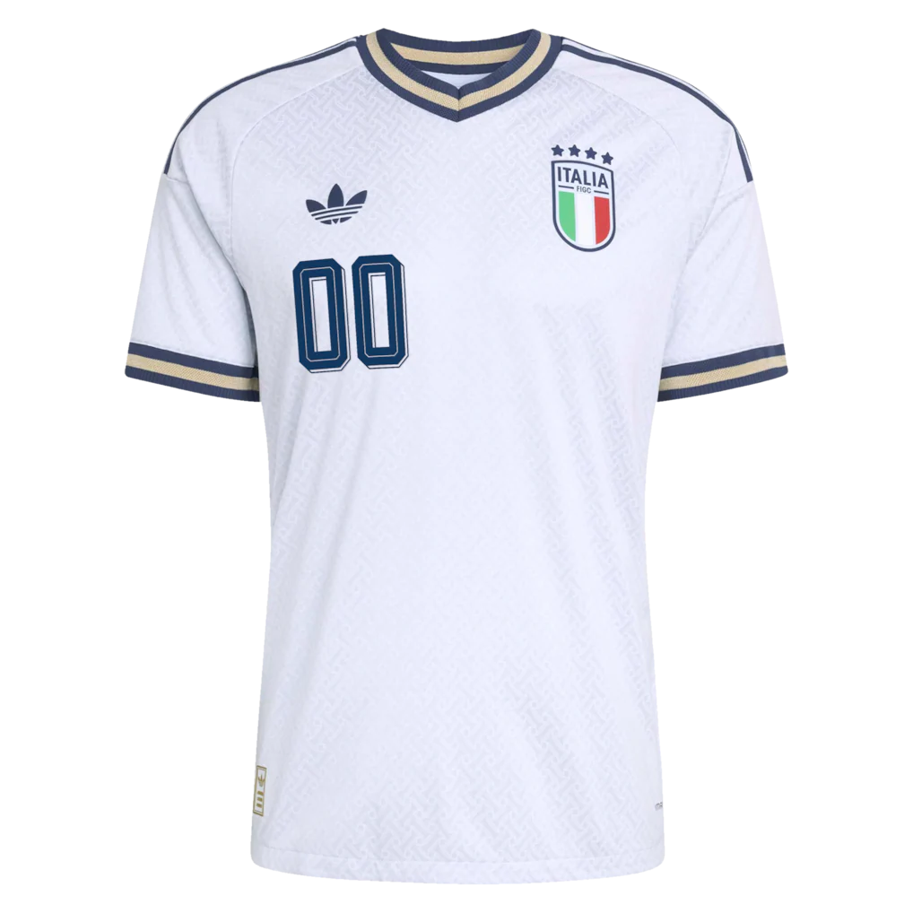 Italy National Team adidas 2026 Away On-Field Authentic Custom Jersey - Light Blue