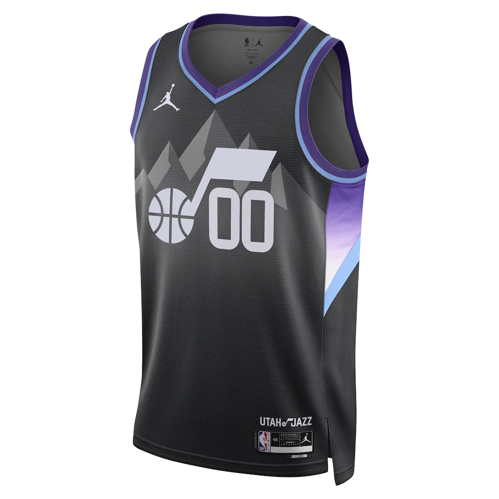Utah Jazz Jordan Brand Unisex 2024/25 Custom Swingman Jersey - Statement Edition - Black