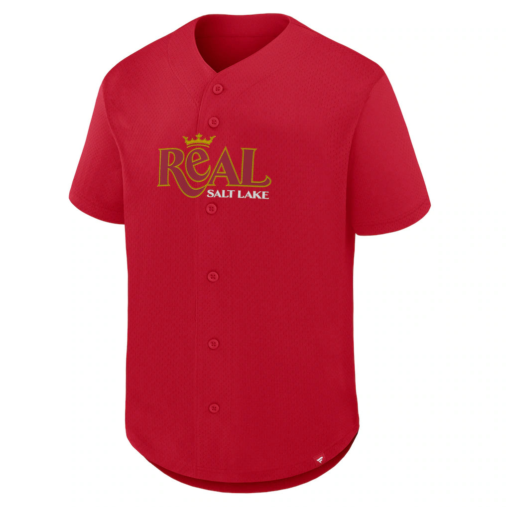 Real Salt Lake Fanatics Maximum Intensity Button-Up Jersey  - Red
